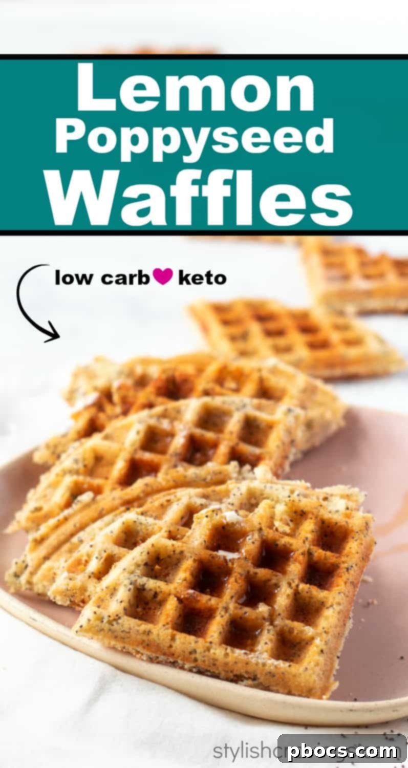 Keto Lemon Poppyseed Waffles