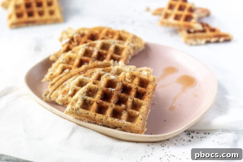 Keto Lemon Poppyseed Waffles
