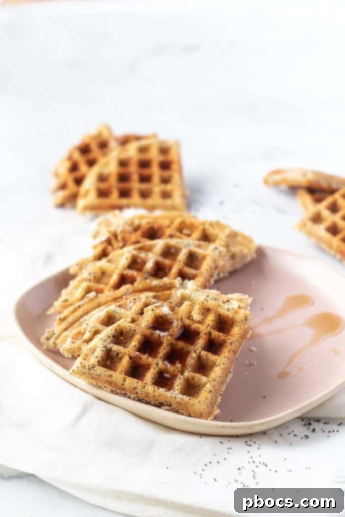 Keto Lemon Poppyseed Waffles