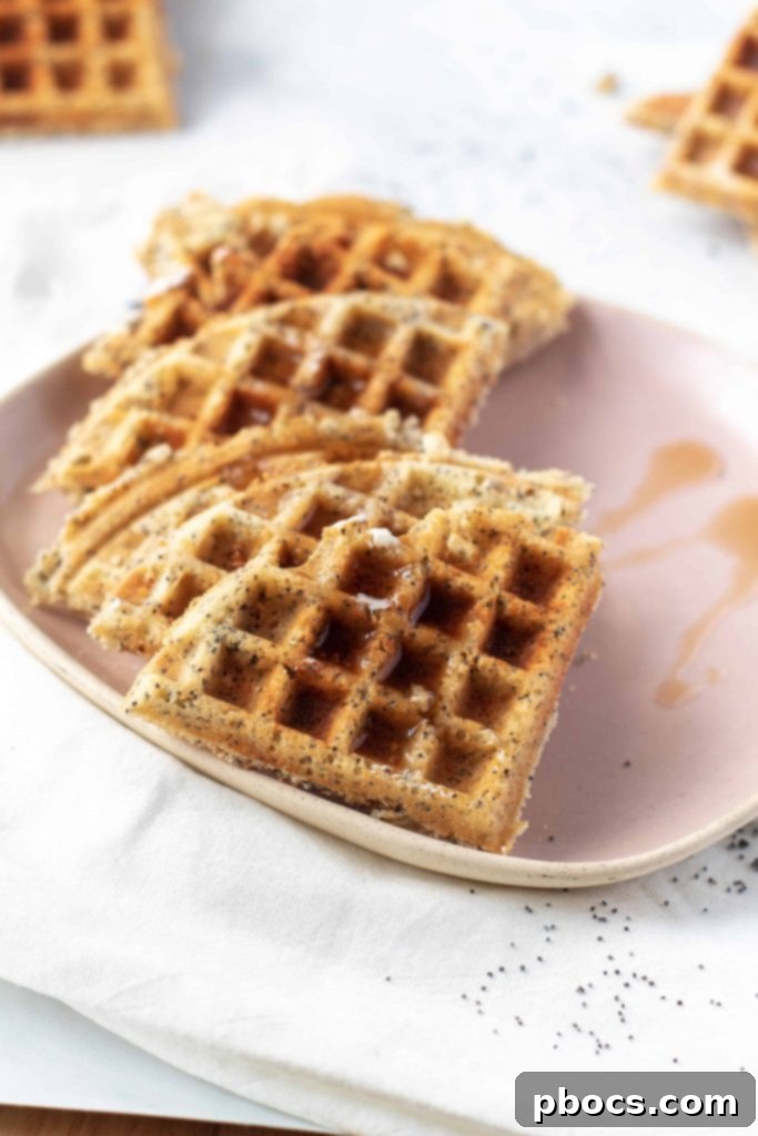 Keto Lemon Poppyseed Waffles