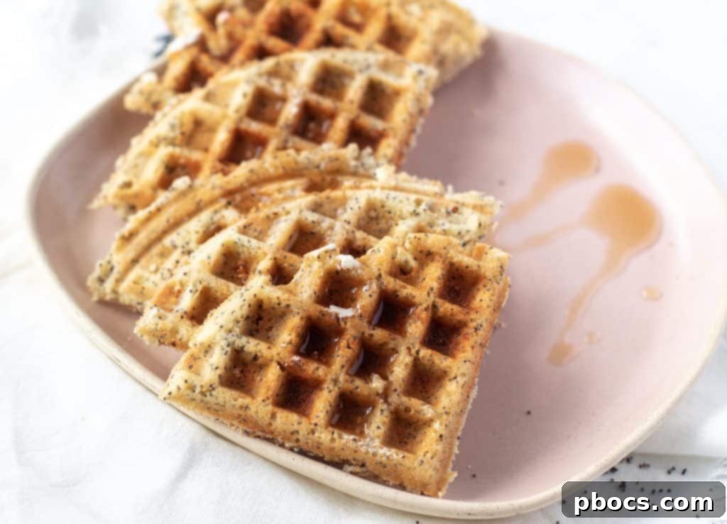 Keto Lemon Poppyseed Waffles