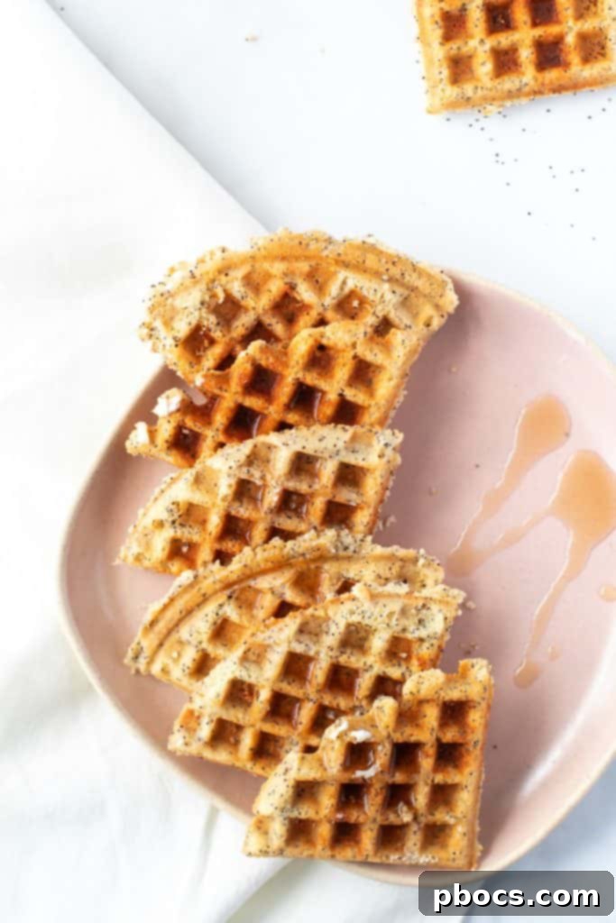 Keto Lemon Poppyseed Waffles