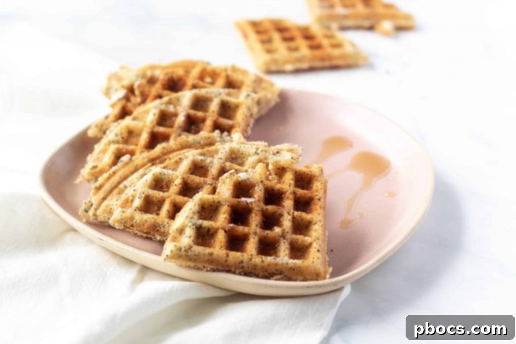Keto Lemon Poppyseed Waffles