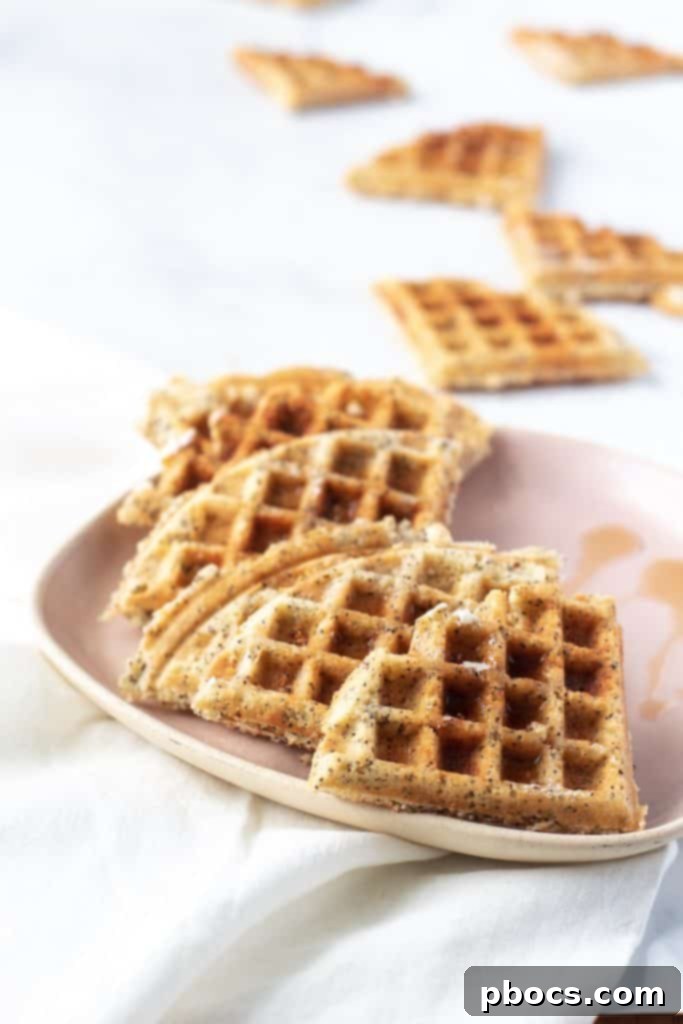 Keto Lemon Poppyseed Waffles