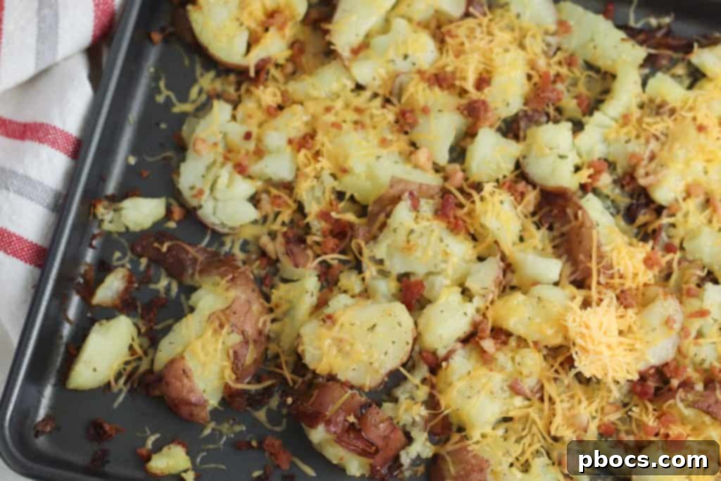 Smash Hit Bacon Cheddar Ranch Potatoes 14 Smashed potatoes covered with ranch butter mixture