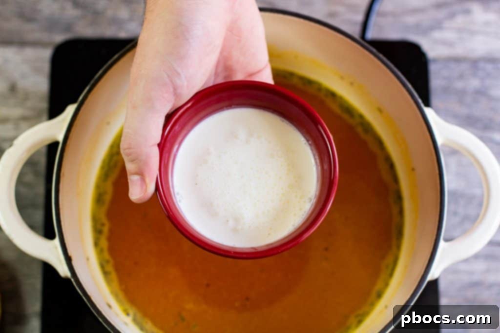 Keto Pumpkin Soup simmering