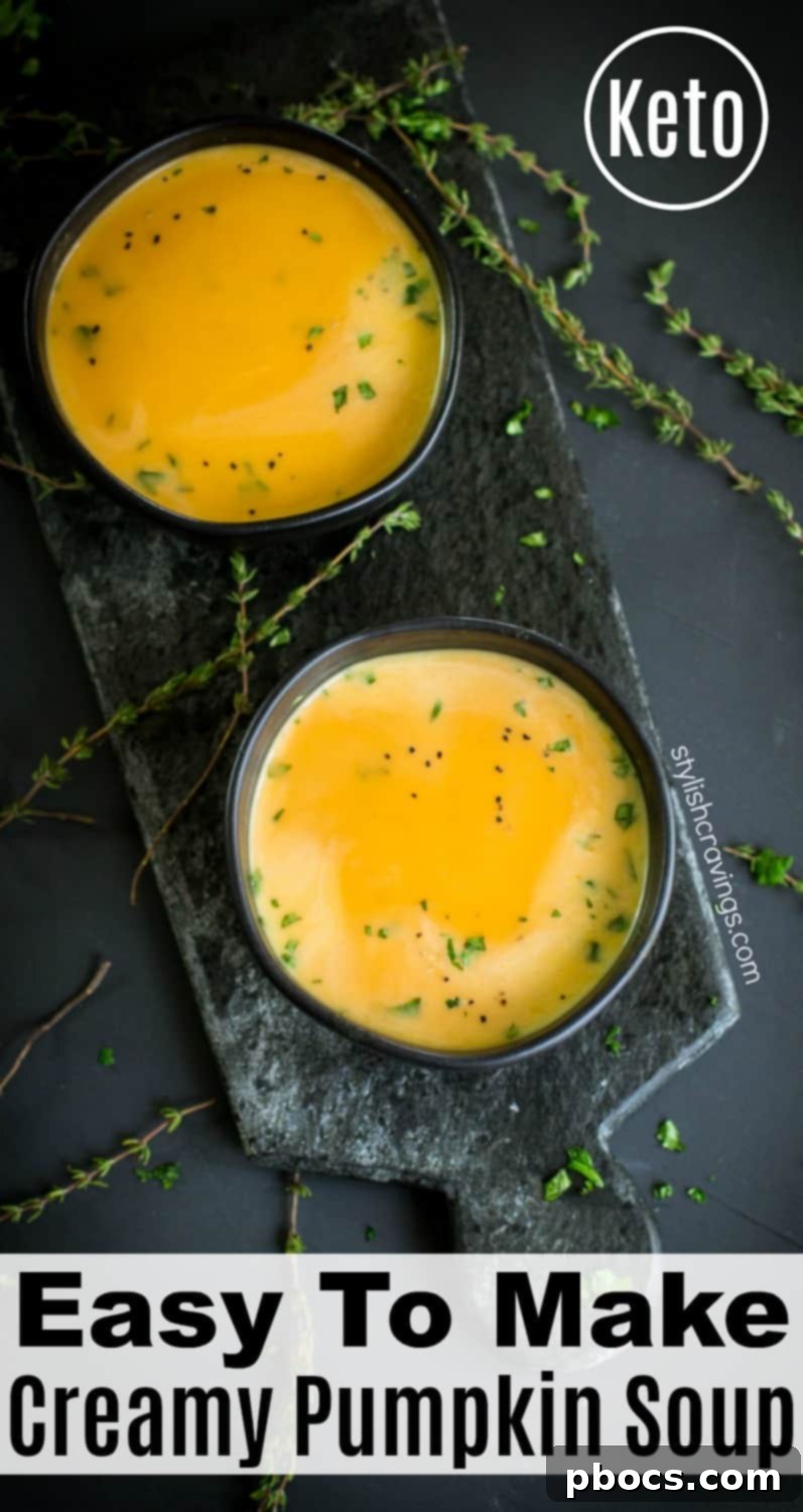Pin for later: Creamy Keto Pumpkin Soup Recipe