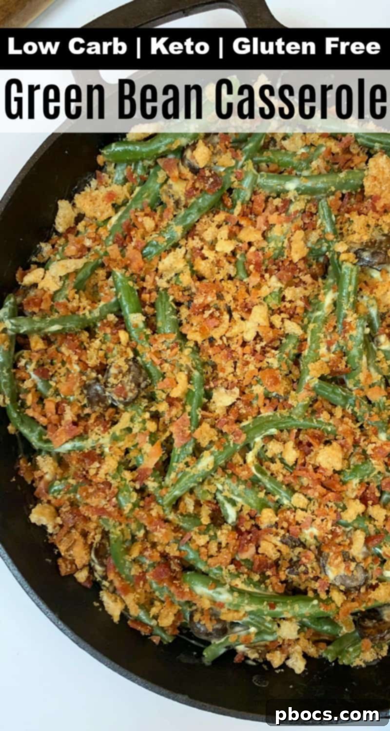 Keto Green Bean Casserole Pinterest Pin