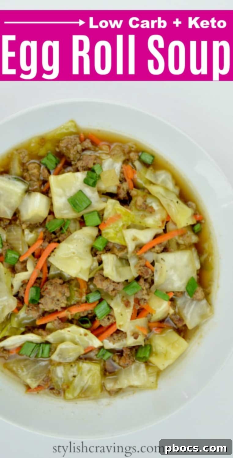 Keto Egg Roll Soup #keto #ketorecipes #eggroll #eggrollsoup #inabowl