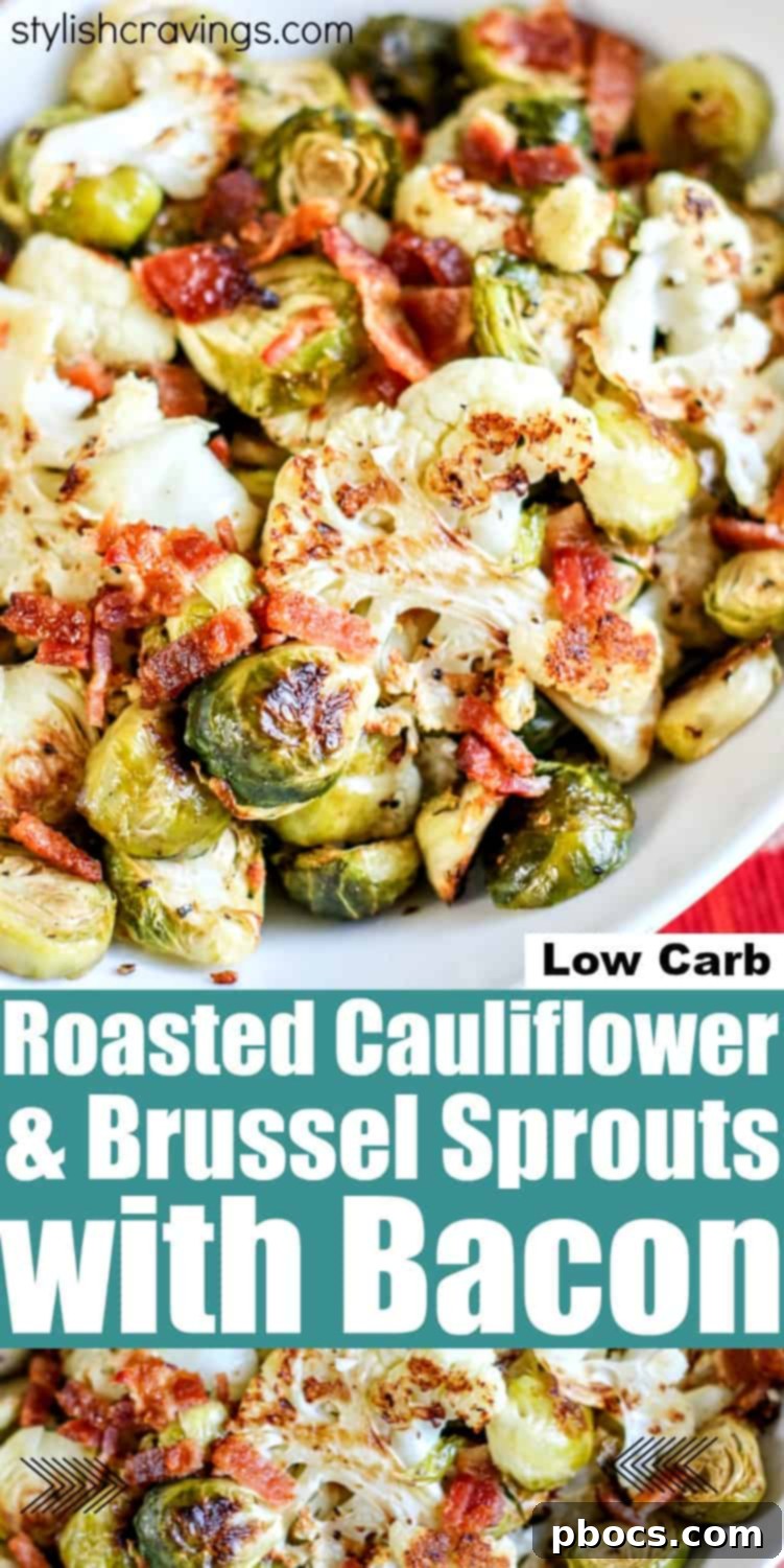 Savory Roasted Cauliflower Brussels and Bacon 10 Roasted Cauliflower & Brussel Sprouts With Bacon