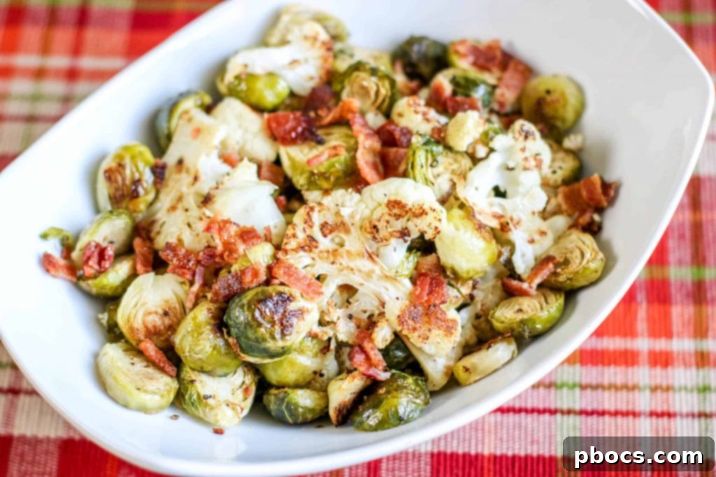 Savory Roasted Cauliflower Brussels and Bacon 9 img 14822 9