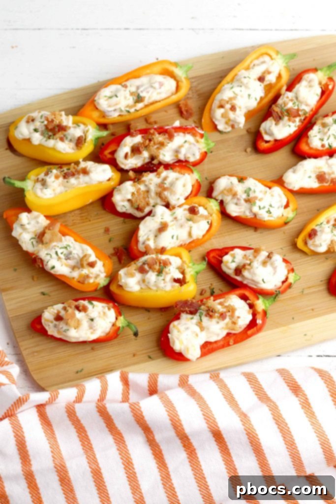 Keto Bacon Ranch Stuffed Bell Pepper Bites 11 Low Carb Bacon Ranch Bell Pepper Poppers