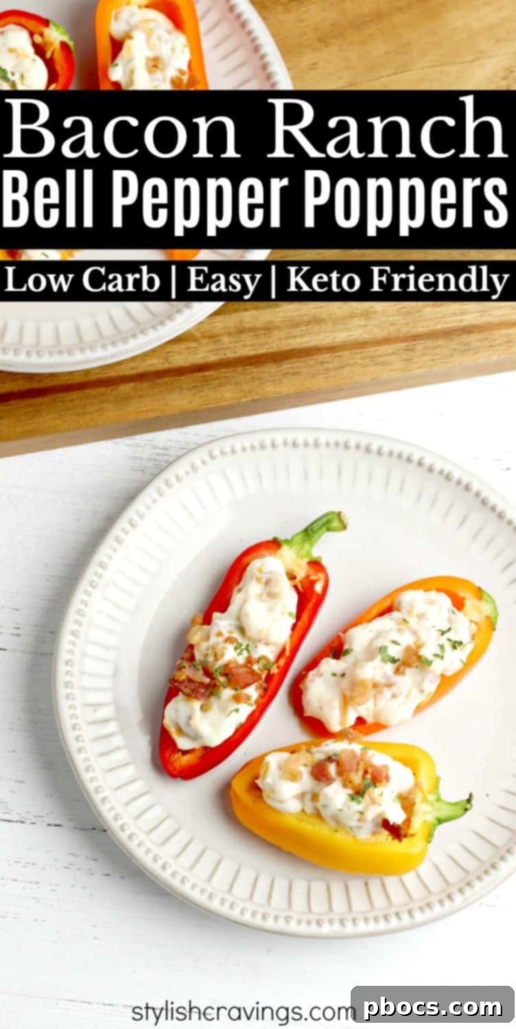 Keto Bacon Ranch Stuffed Bell Pepper Bites 12 Low Carb Bacon Ranch Bell Pepper Poppers