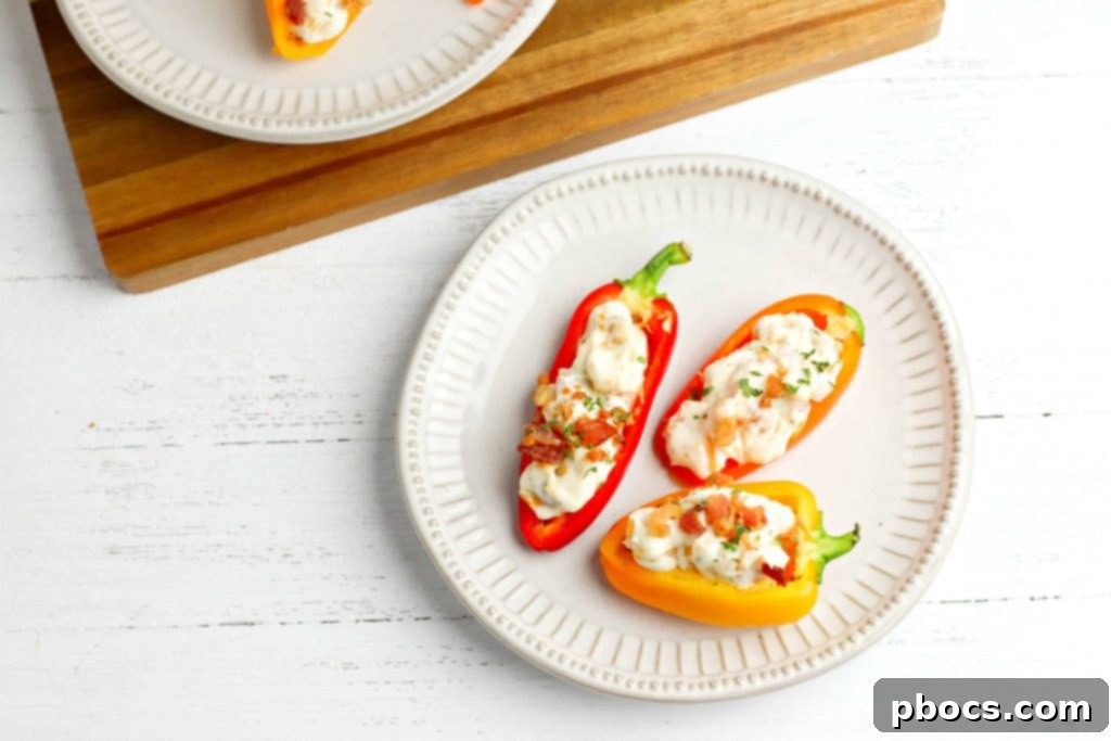 Keto Bacon Ranch Stuffed Bell Pepper Bites 3 Low Carb Bacon Ranch Bell Pepper Poppers