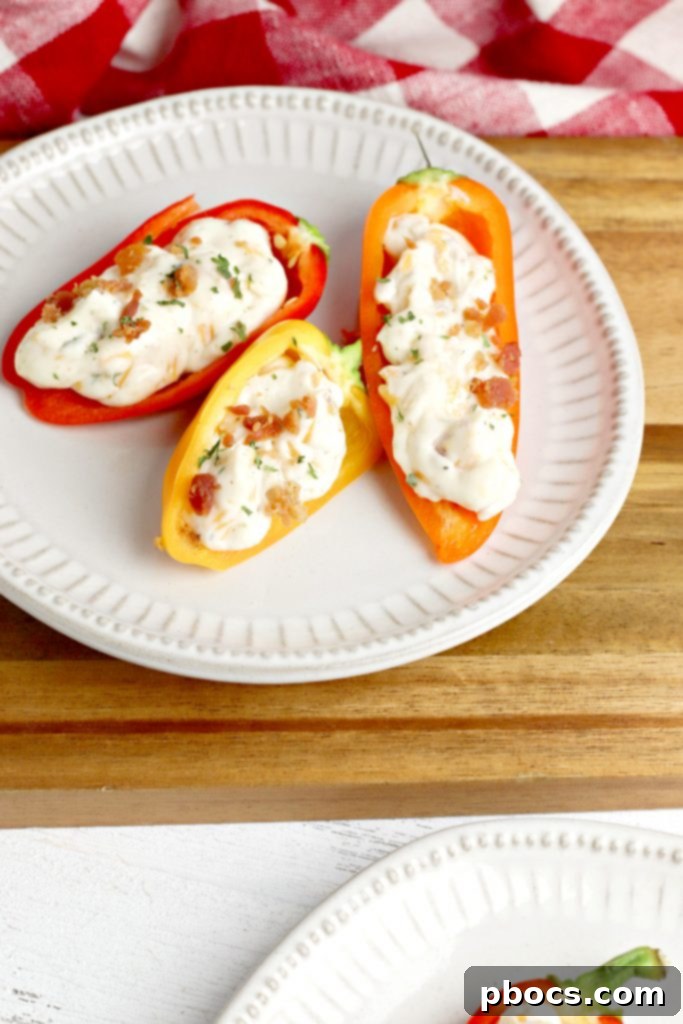 Keto Bacon Ranch Stuffed Bell Pepper Bites 4 Low Carb Bacon Ranch Bell Pepper Poppers
