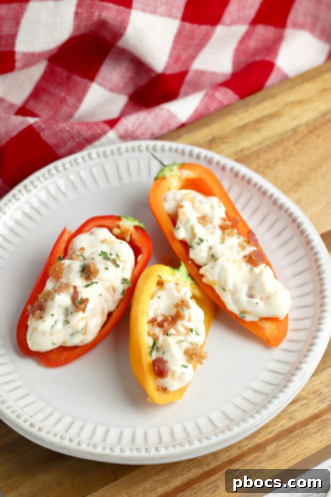 Keto Bacon Ranch Stuffed Bell Pepper Bites 5 Low Carb Bacon Ranch Bell Pepper Poppers