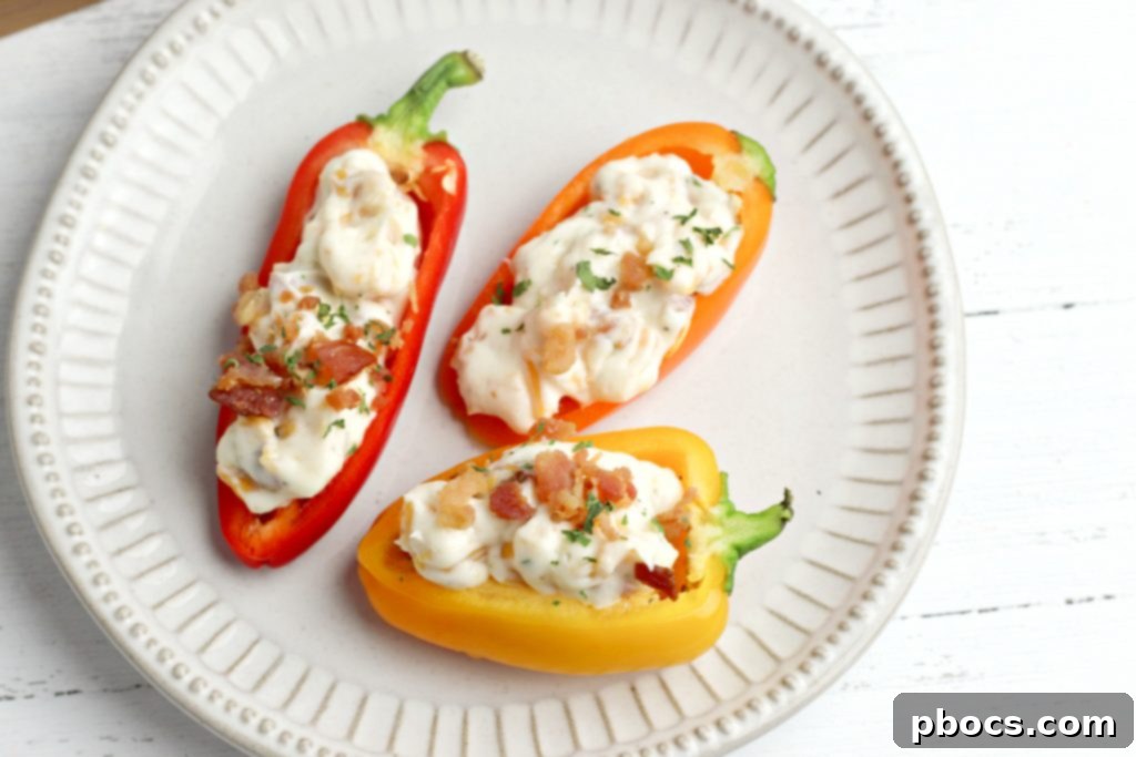 Keto Bacon Ranch Stuffed Bell Pepper Bites 7 Low Carb Bacon Ranch Bell Pepper Poppers