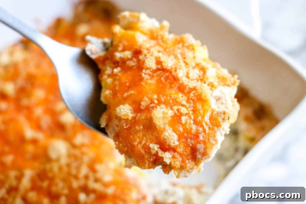 Low Carb Cheesy Squash Casserole being frozen