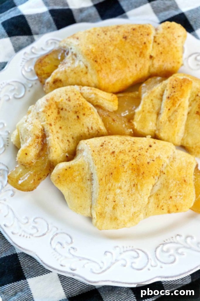 Quick Apple Crescent Pastries 2 Flaky Easy Apple Crescent Rolls with Golden Crust