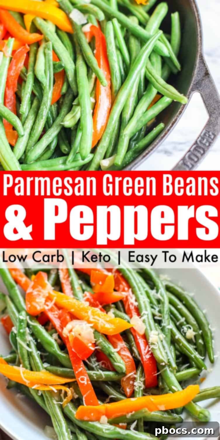 Parmesan Green Beans & Peppers