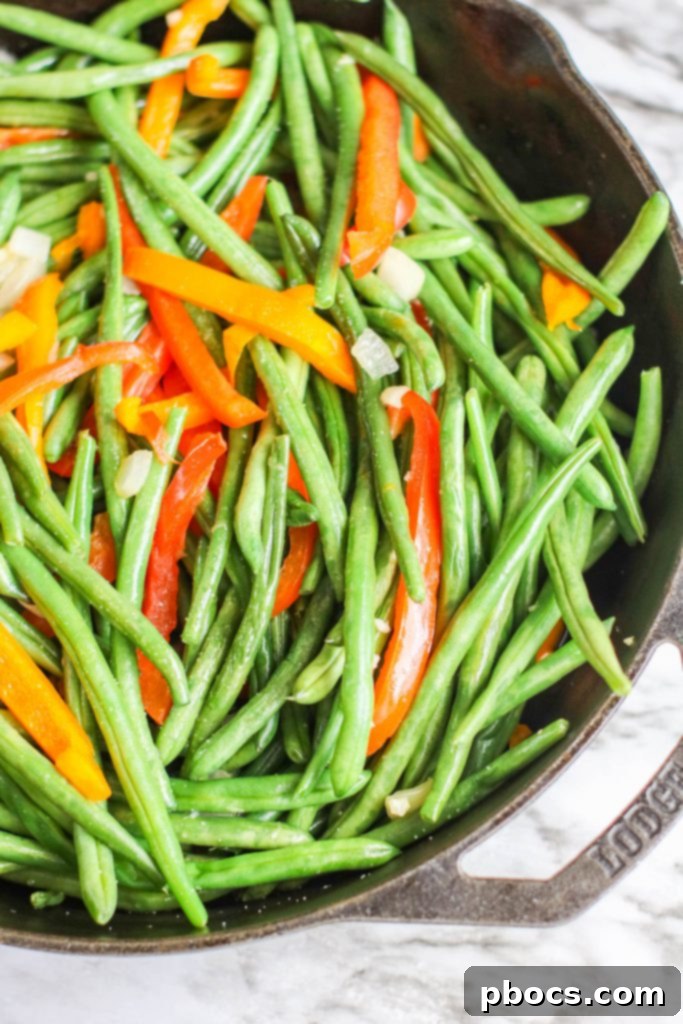 Parmesan Green Beans & Peppers