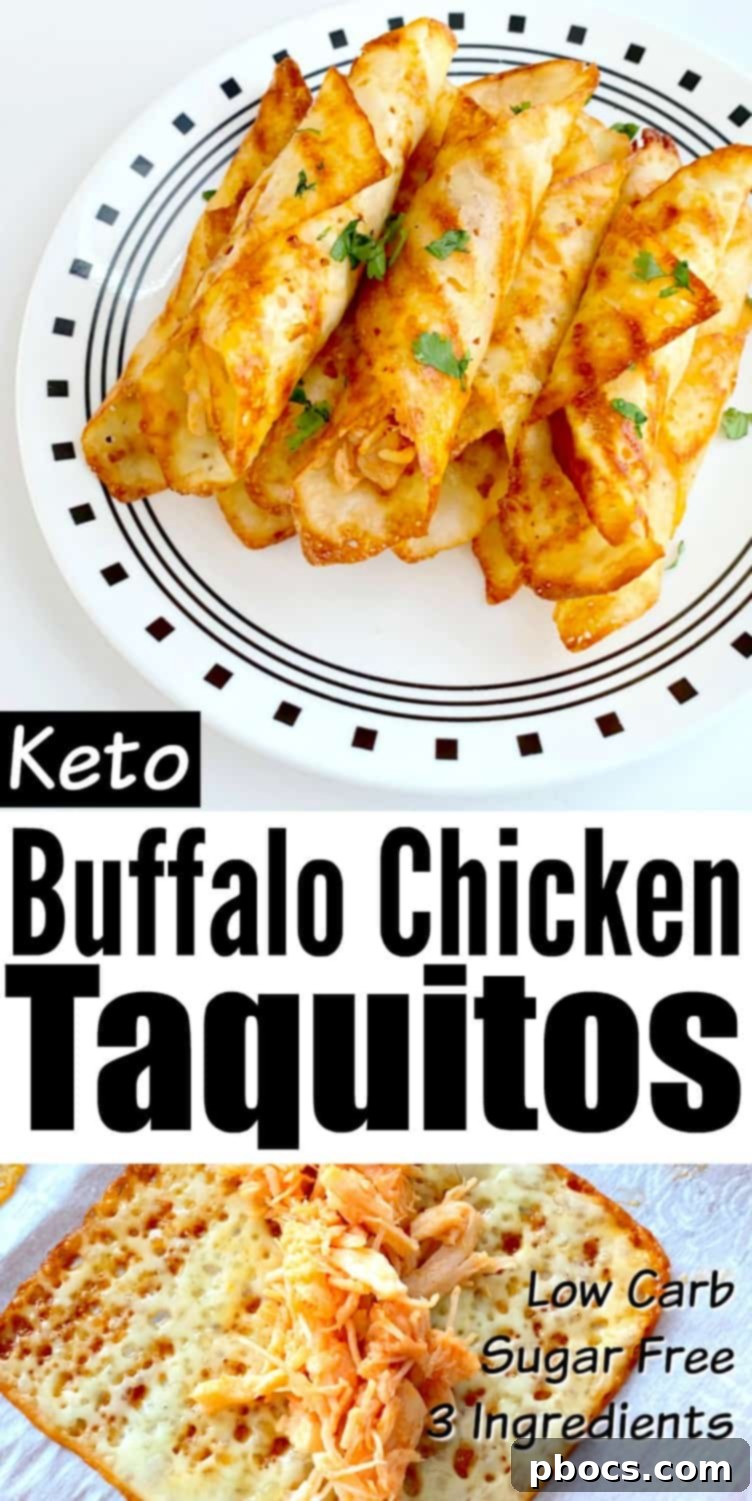 Crispy Keto Buffalo Chicken Taquitos 12 Keto Buffalo Chicken Taquitos for Pinterest
