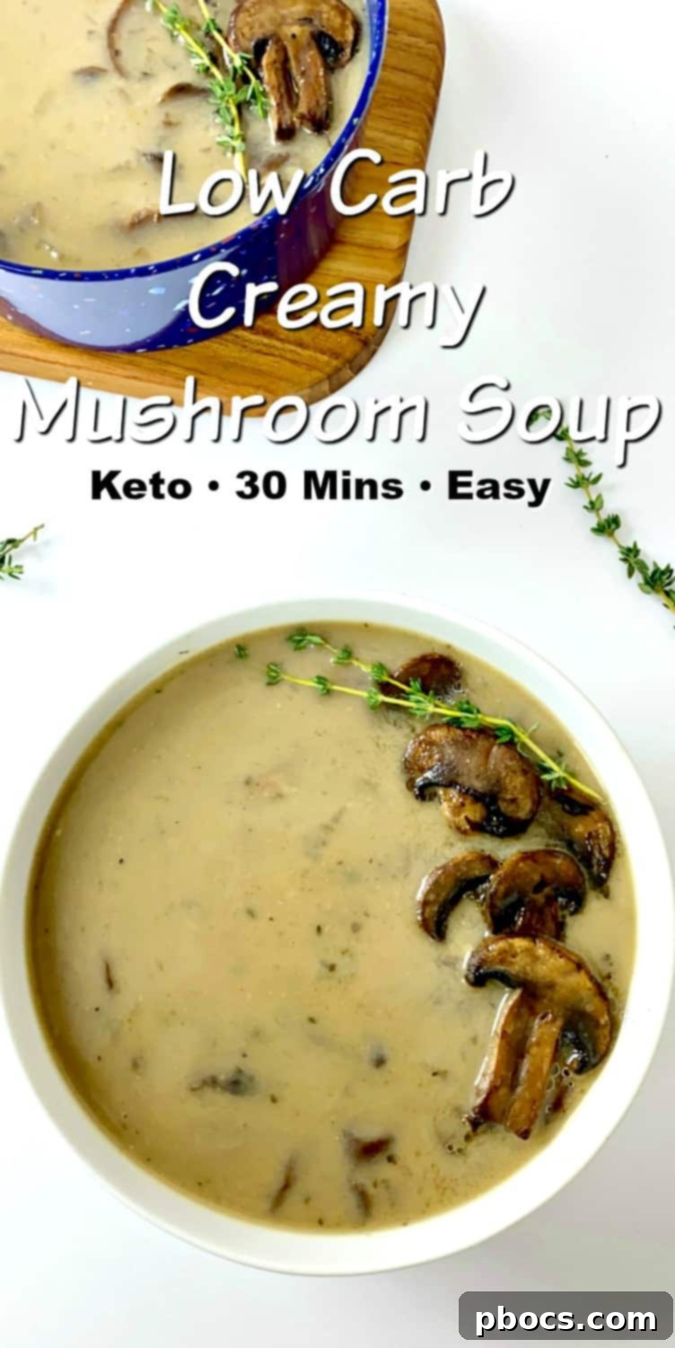 Velvety Low Carb Mushroom Soup 8 Low Carb Creamy Mushroom Soup