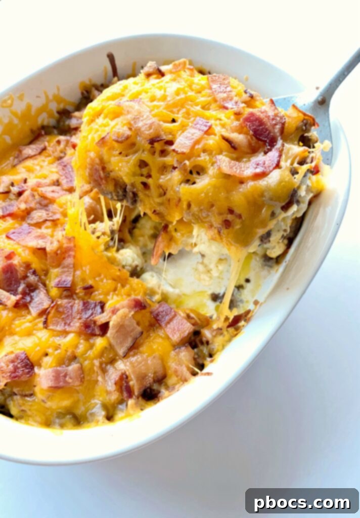 Keto Cheeseburger Cauliflower Bake 2 Keto Bacon Cheeseburger Cauliflower Casserole - A hearty low-carb dinner