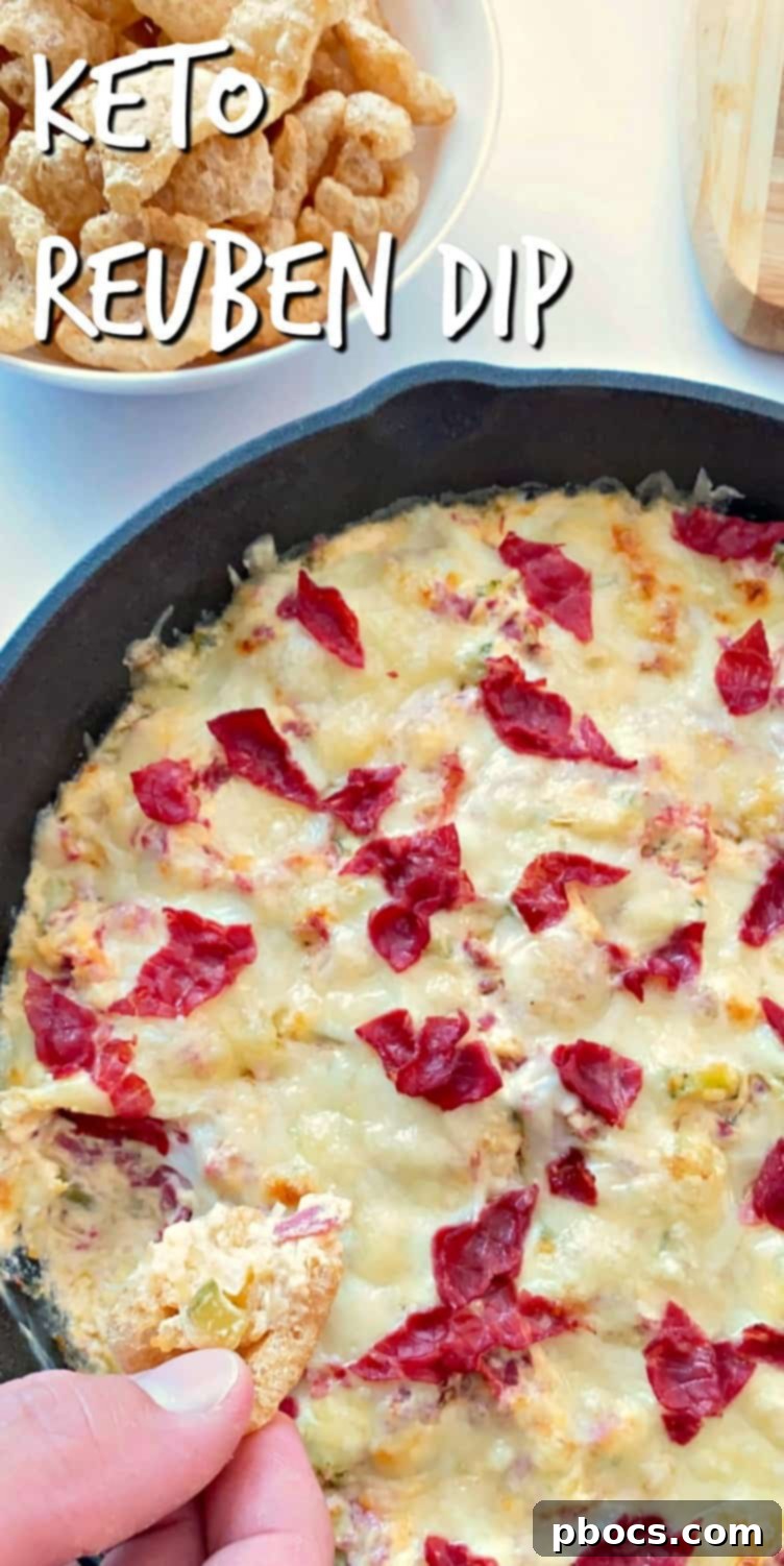 Keto Reuben Dip Recipe - Easy To Make Skillet Recipe #keto #ketorecipes #ketoreubendio #reubendip