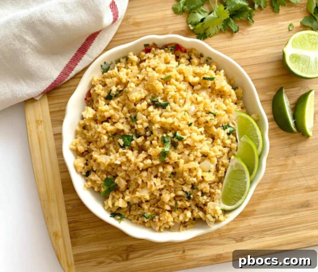 Ingredients for Keto Mexican Cauliflower Rice on a cutting board