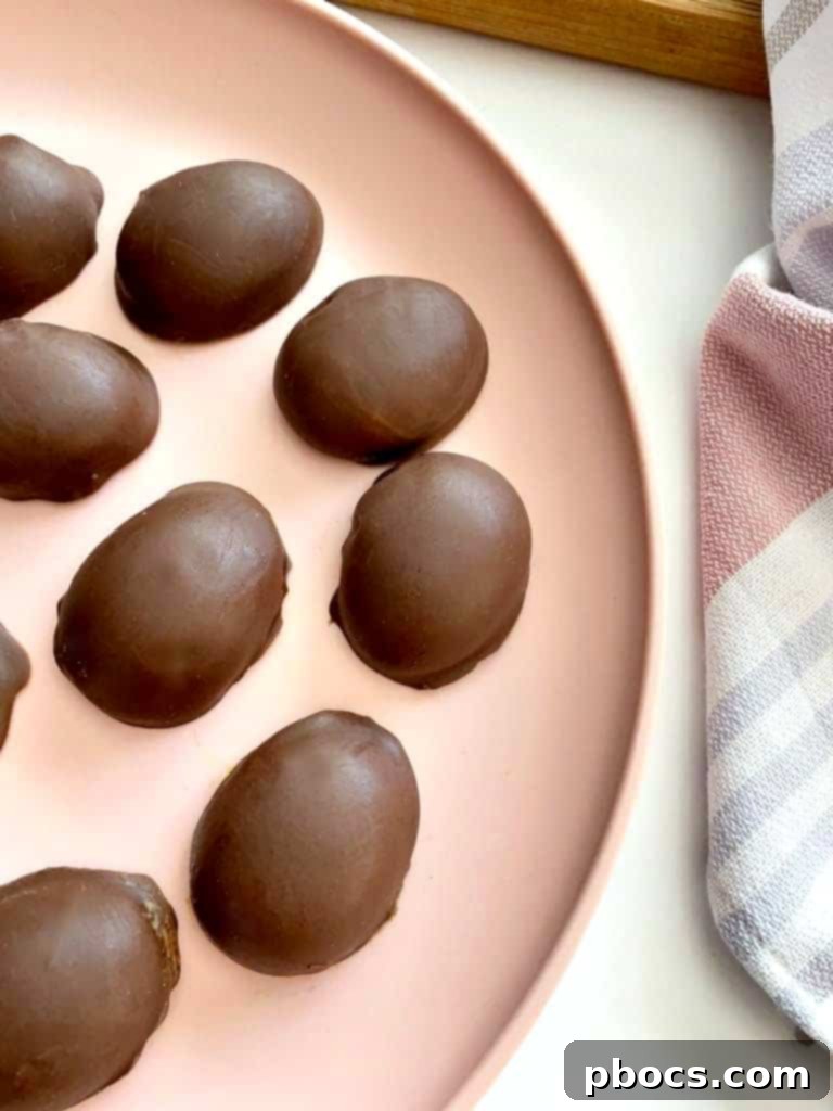 Guilt-Free Keto Chocolate Easter Eggs 2 Delicious Keto Chocolate Peanut Butter Easter Eggs for a healthy Easter treat, low carb and sugar-free.