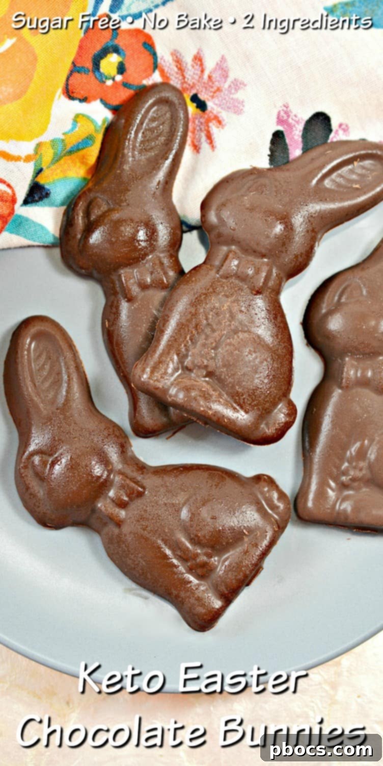 Guilt-Free Easter Chocolate Bunnies 11 Keto Easter Chocolate Bunnies - 2 Ingredients #keto #Ketorecipes #ketochocolate #ketoeasterchocolatebunnies #easterrecipes #eastertreats #sugarfreeeastertreats