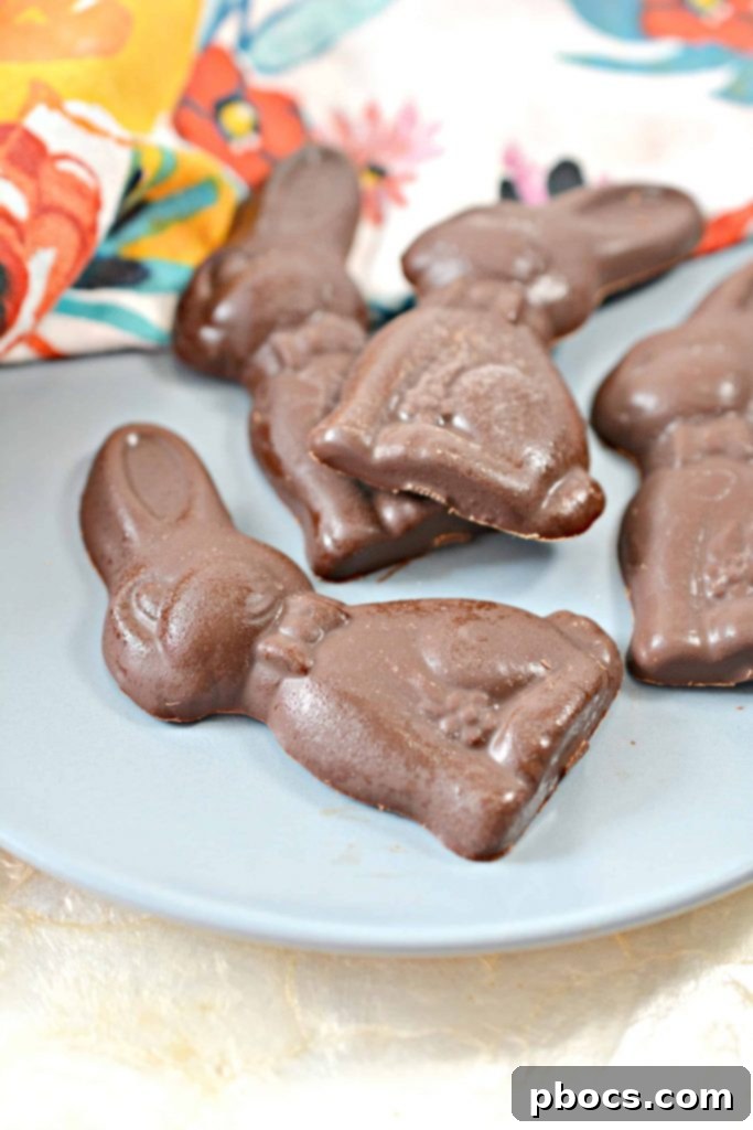 Guilt-Free Easter Chocolate Bunnies 10 Finished Keto Easter Chocolate Bunnies Ready to Enjoy