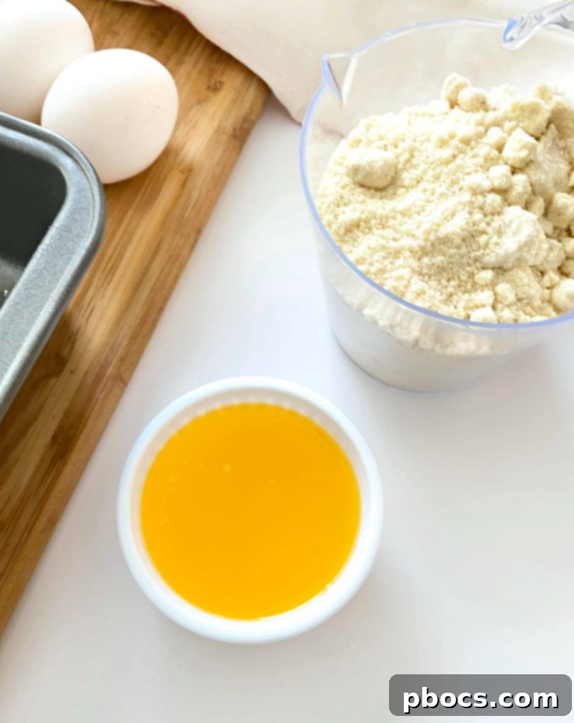 Greasing the loaf pan for keto bread