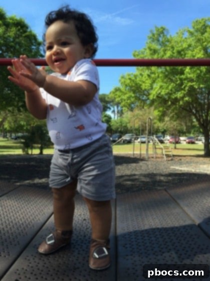 Happy toddler on Florida beach