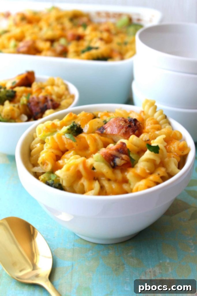 Healthy Chicken Broccoli Pasta Casserole