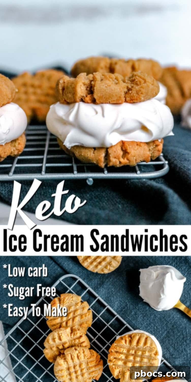 Keto Ice Cream Sandwich Delight 13 Keto Ice Cream Sandwich Recipe - Pinterest graphic
