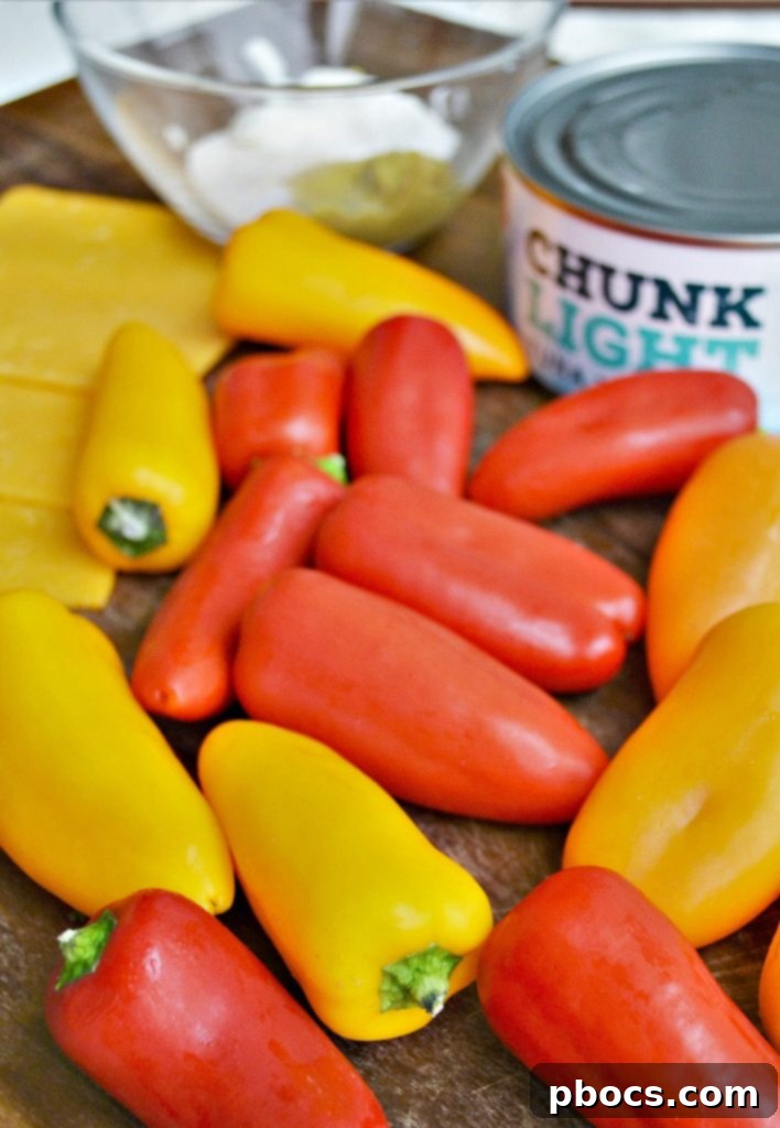 Cheesy Keto Tuna Poppers 7 Mixing tuna ingredients in a bowl for the poppers.