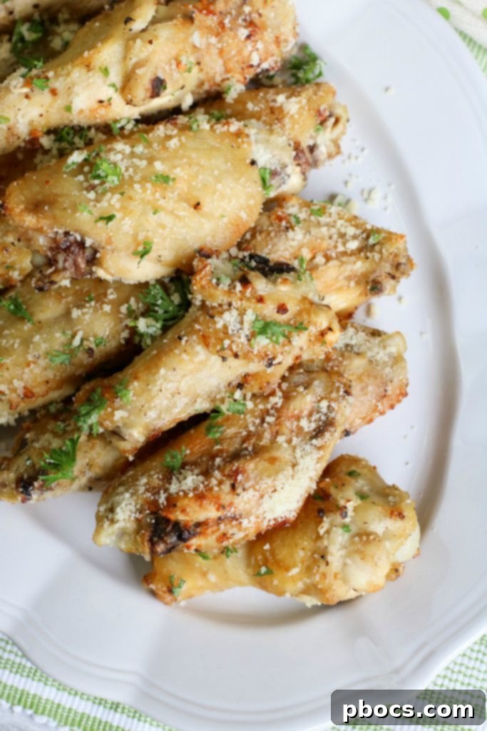 Crispy Garlic Parmesan Keto Wings 6 Low Carb Garlic Parmesan Chicken Wings Recipe