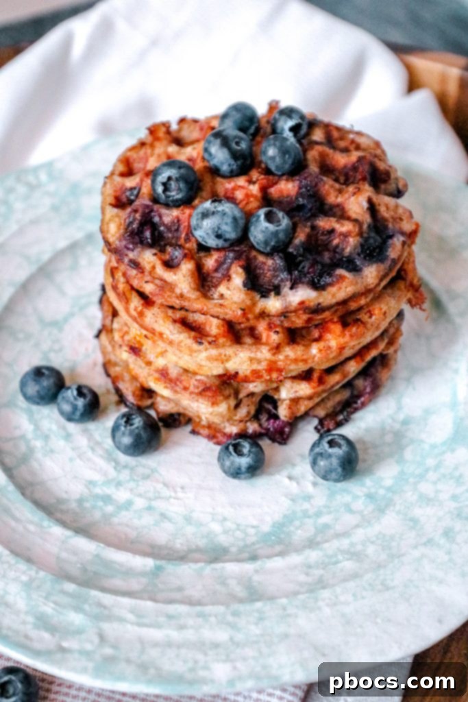 Fluffy Keto Blueberry Chaffles 4 Keto Blueberry Chaffle Recipe