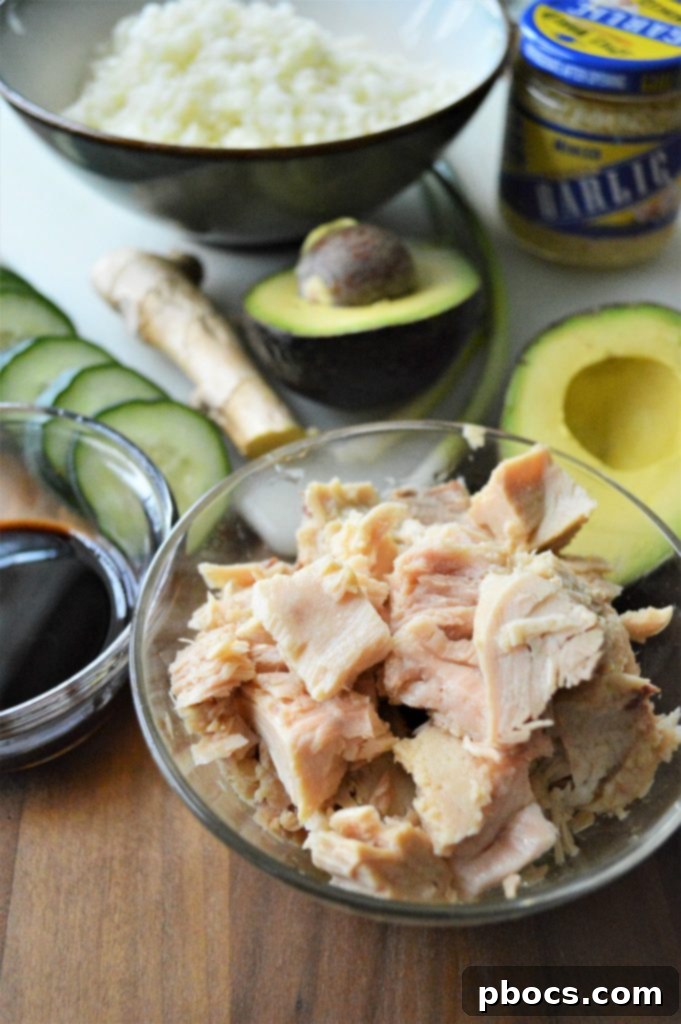 Low Carb Tuna Sushi In A Bowl