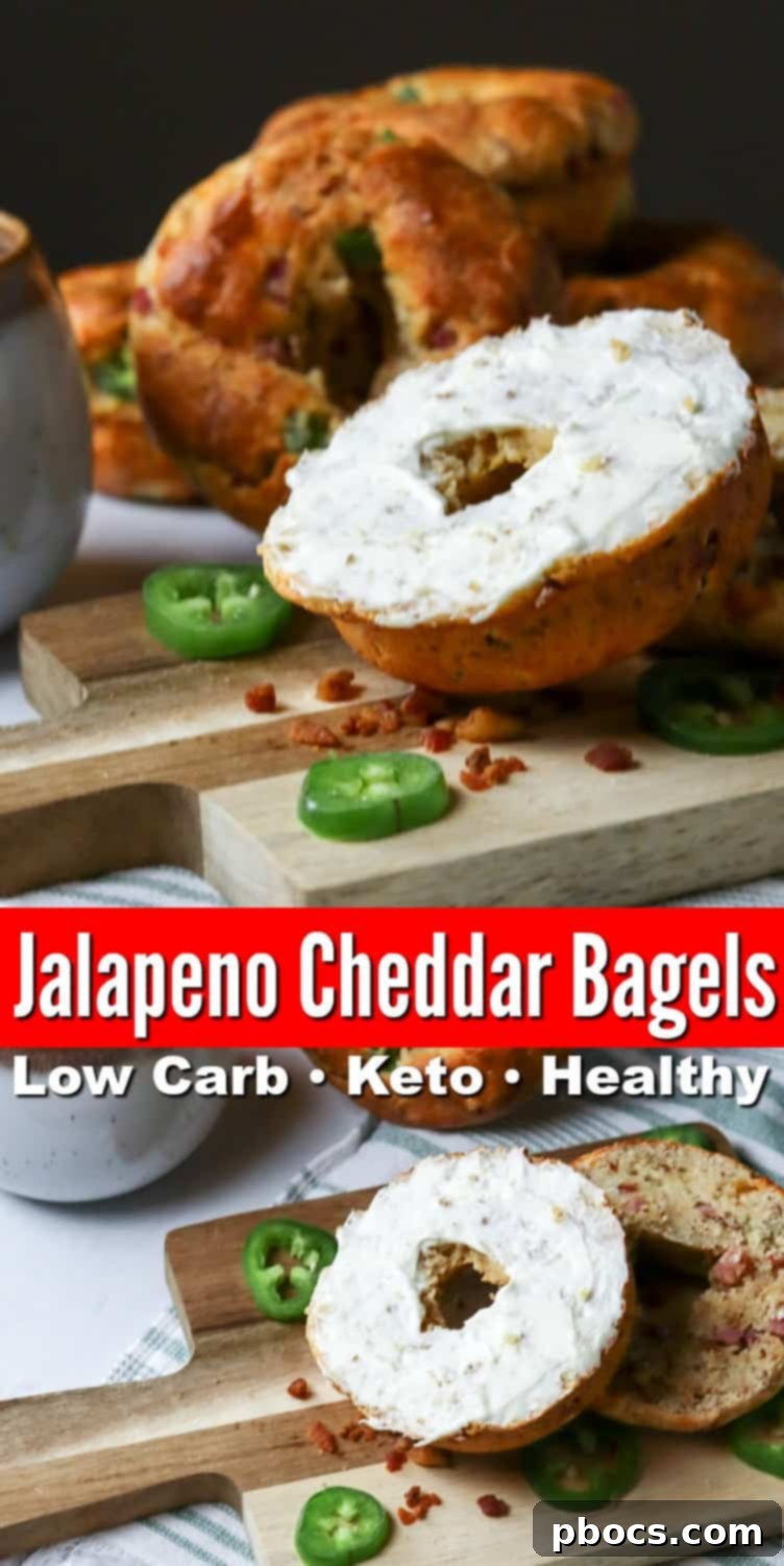 Pin this Keto Jalapeño Cheddar Bagel Recipe for Later