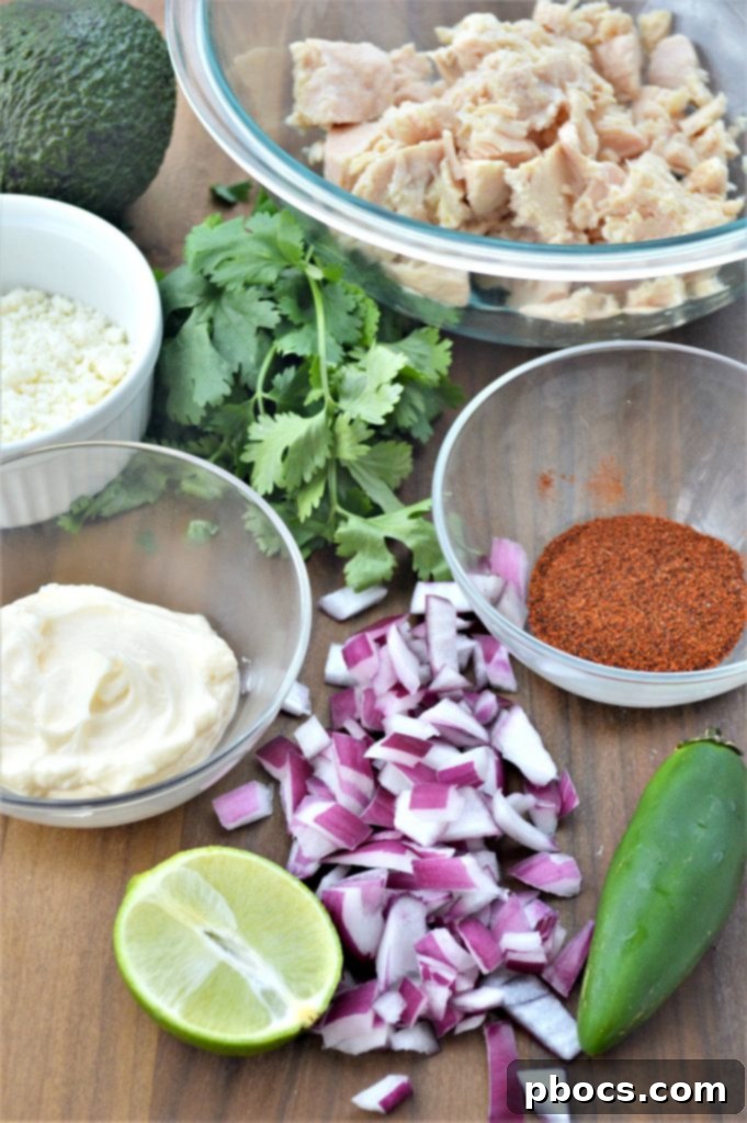 Ingredients for Low Carb Taco Chicken Salad