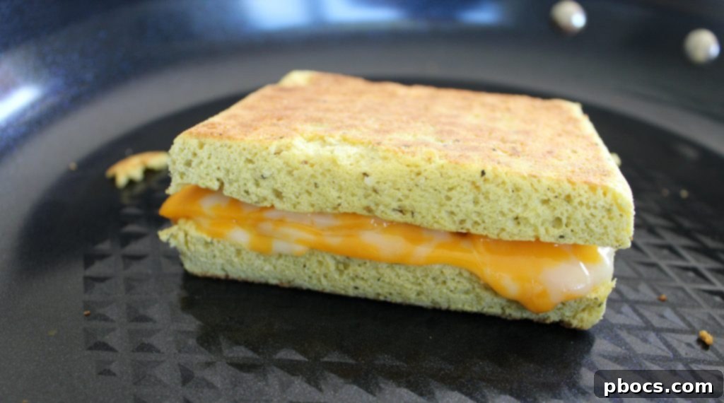 Easy Keto Grilled Cheese Recipe - Grilling the Sandwich