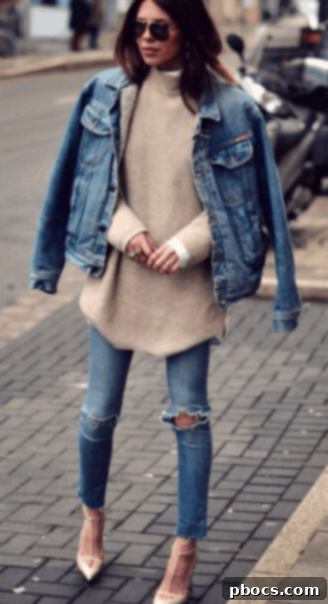 Effortless Double Denim for New Moms 2 Chic Light and Dark Wash Denim on Denim Outfit