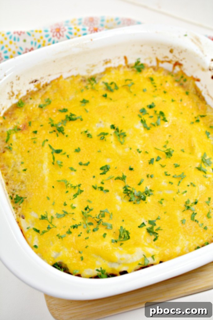 Baked Keto Shepherd's Pie with Melted Cheese