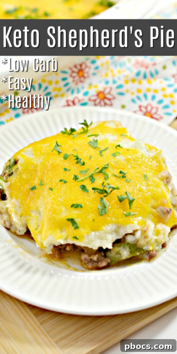 Keto Shepherd's Pie Recipe Pin Image
