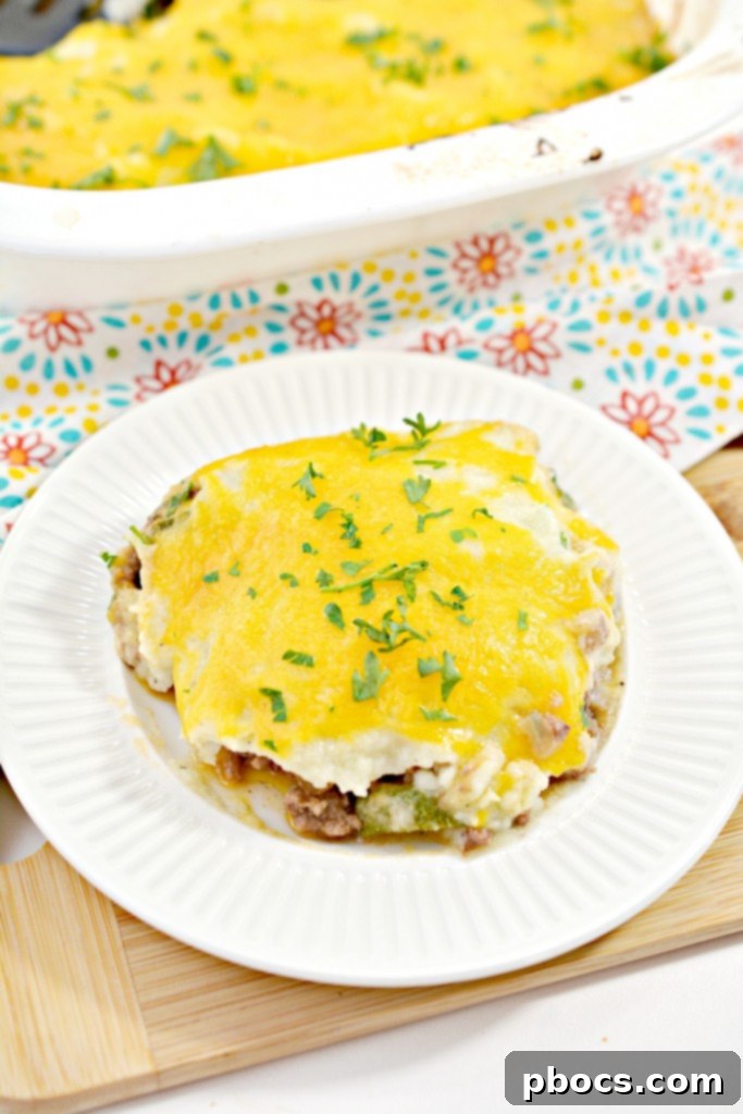 Rich and Bubbly Keto Shepherd's Pie with Golden Topping