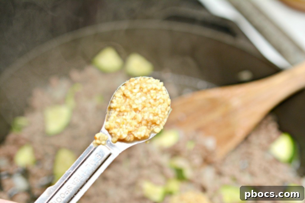 Sautéing Ground Beef and Vegetables