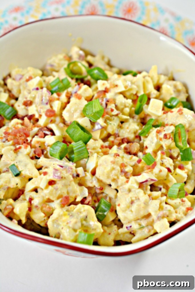 Creamy and Tangy Deviled Egg Cauliflower Salad, Perfect Keto Side Dish